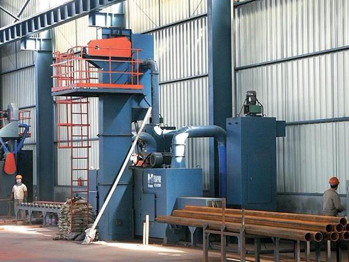 安达网架杆件拋丸