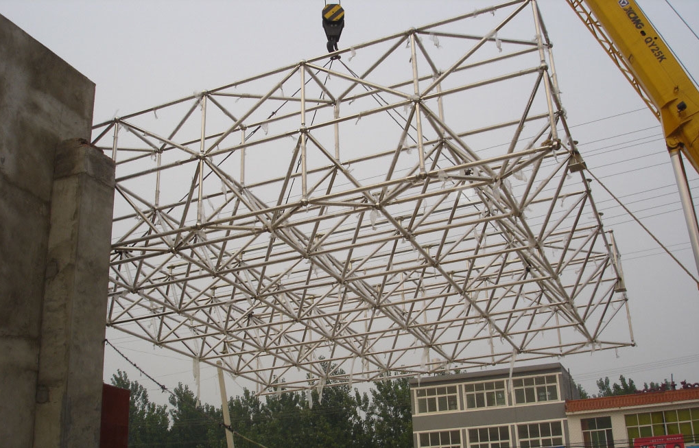 安达不锈钢门头网架安装