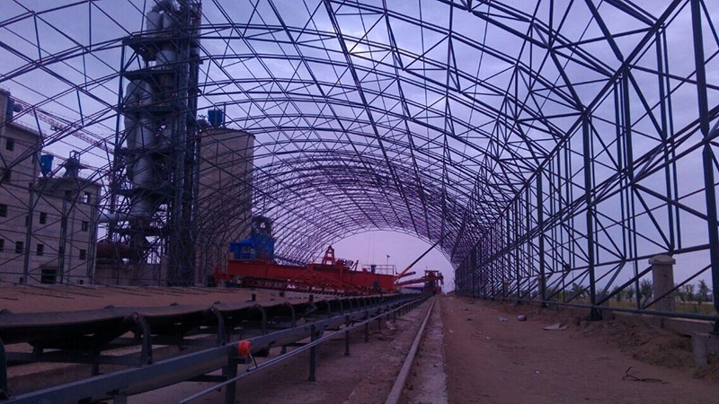 安达煤棚网架安装